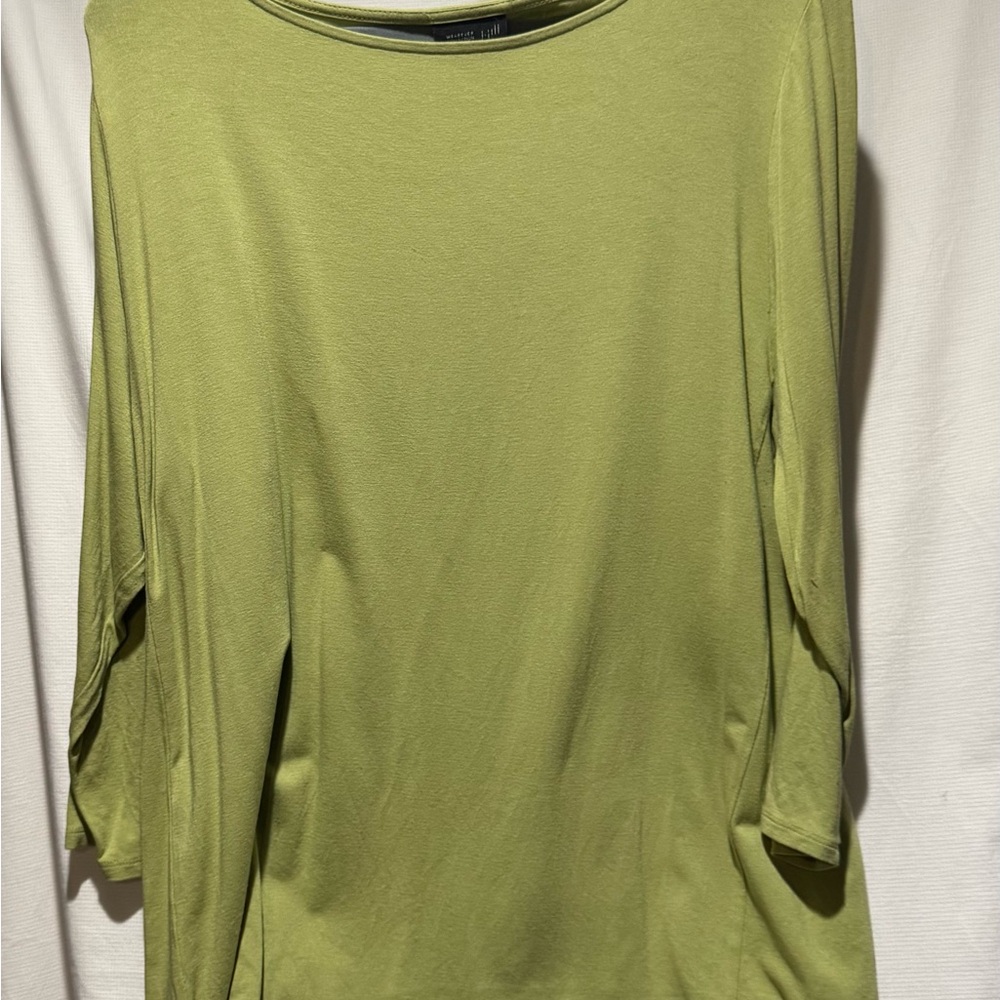 J Jill XL 3/4 sleeve lime colored shirt. Gently used.